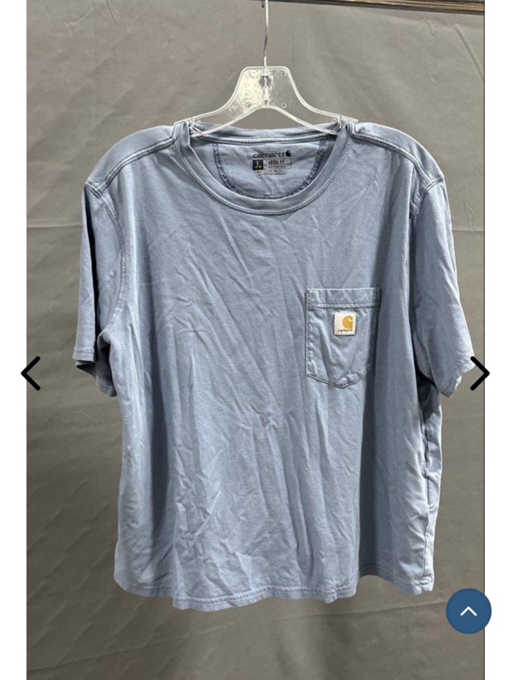 Carhartt Men's Short-Sleeve Pocket Tee in Light Blue